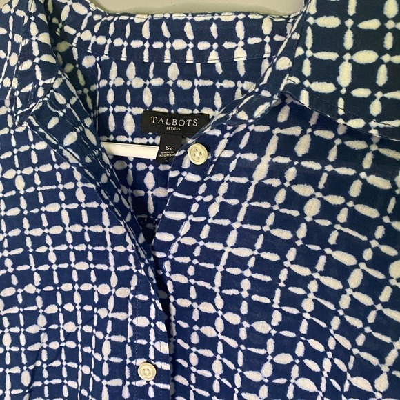 Talbots Button Down Blouse Sp - Picture 3 of 9